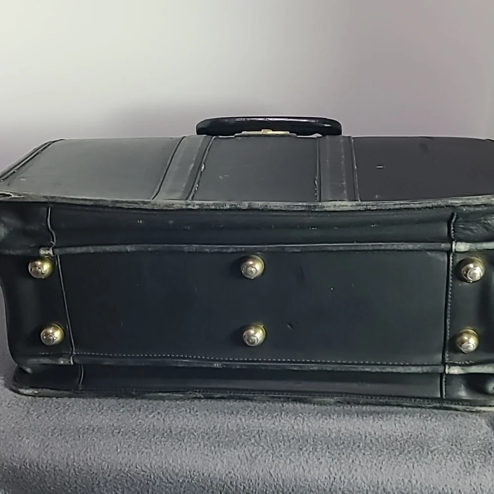 Vintage Coach Gladstone Black Briefcase